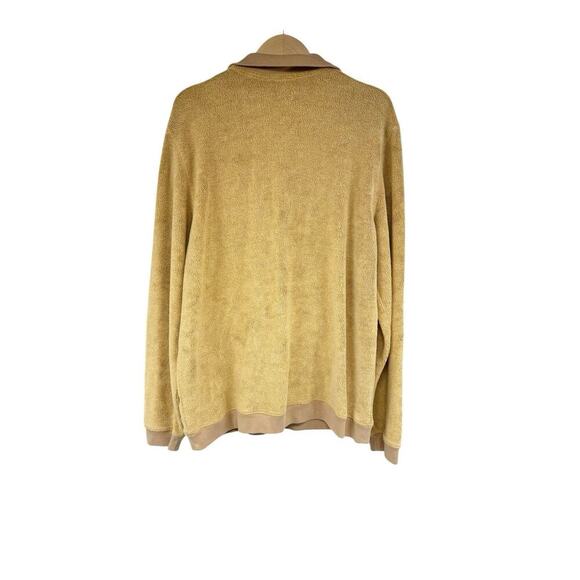 L.L. Bean Fleece 1/2 Zip Pullover Jacket Tan Brown Beige Size Large Regular Mens - Picture 5 of 7